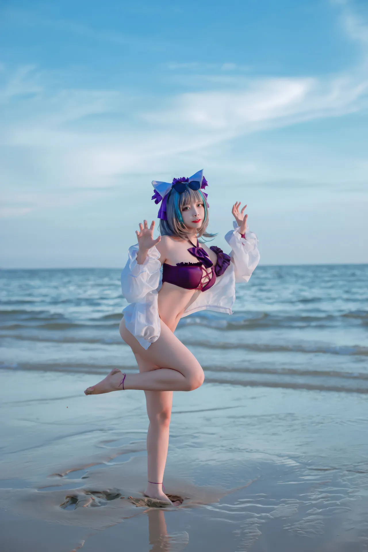 二佐Nisa - 碧蓝航线 柴郡 泳装-erohere18.webp